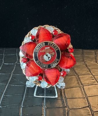 US Marines Bling Pin Brooch