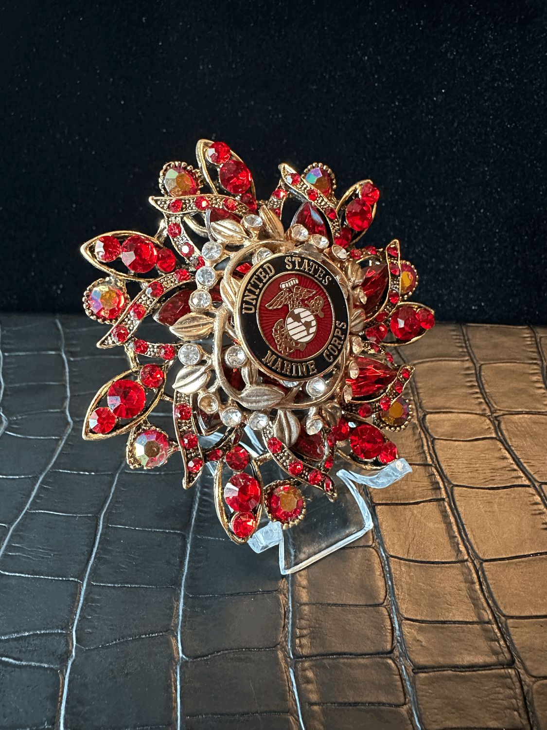 US Marines Bling Pin Brooch