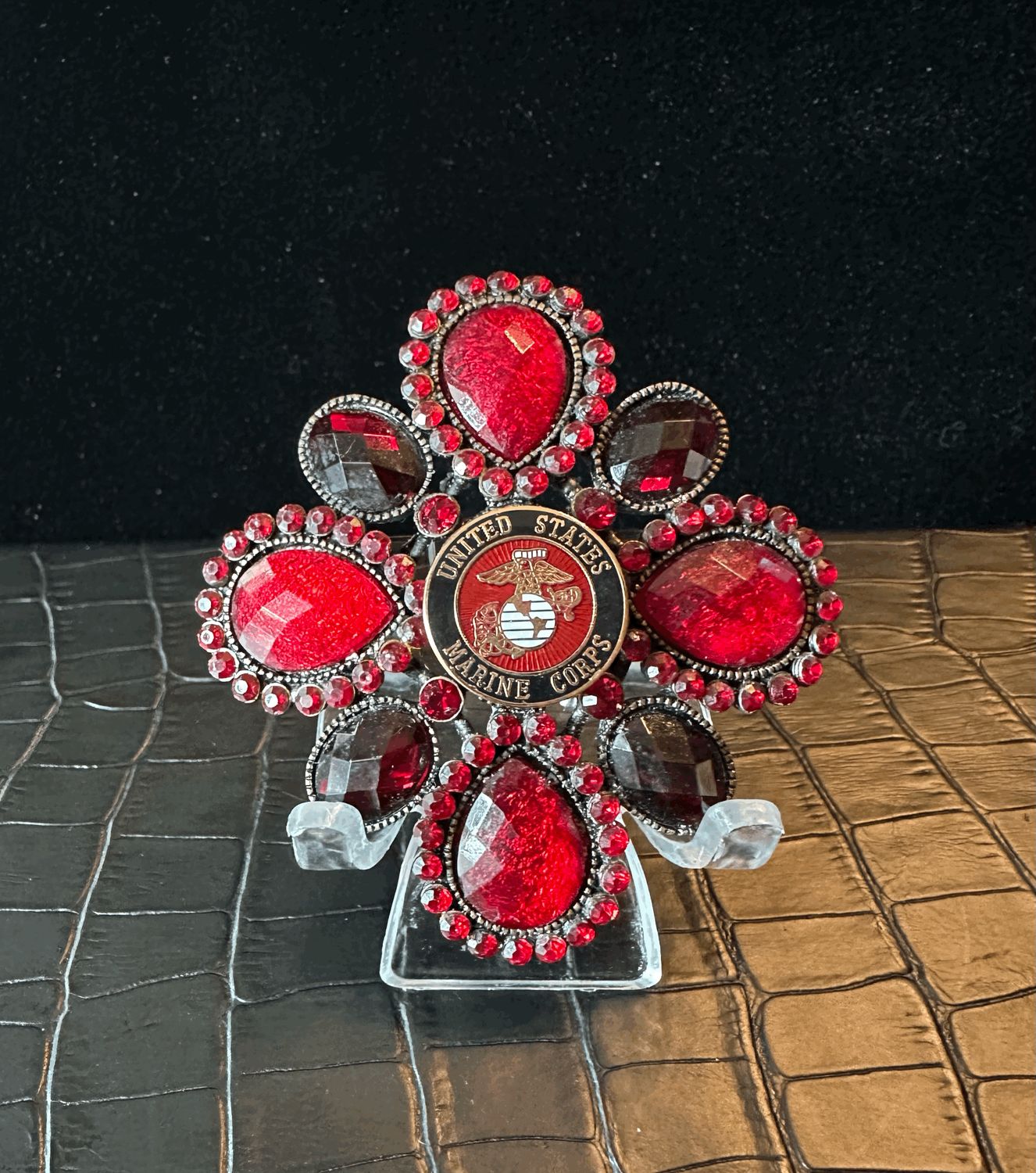 US Marines Bling Pin Brooch
