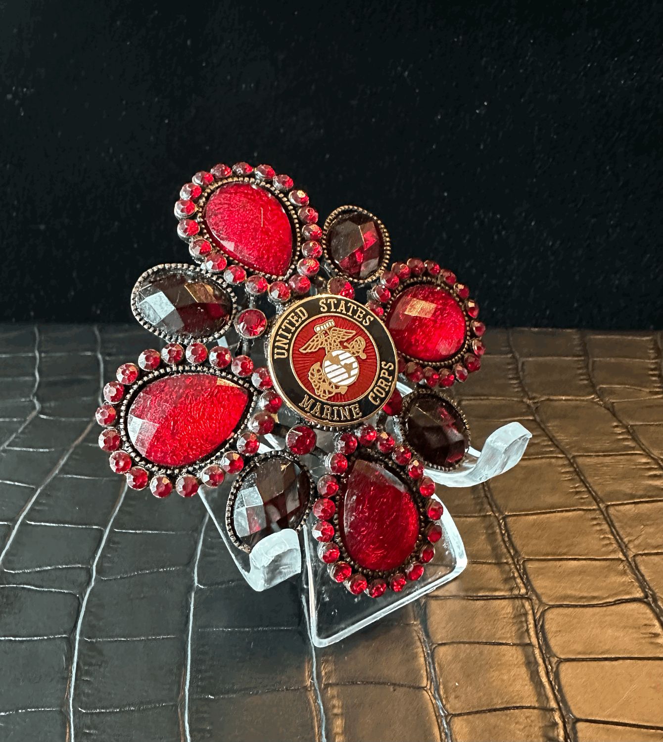 US Marines Bling Pin Brooch