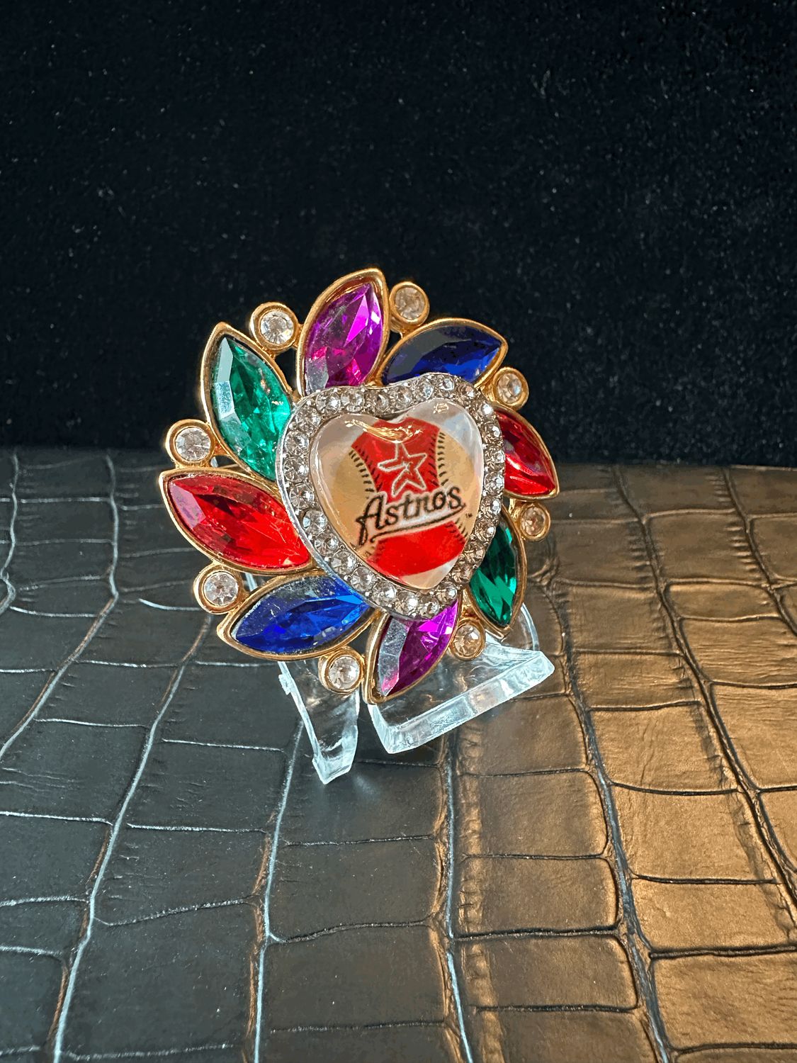 Houston Astros Bling Pin Brooch