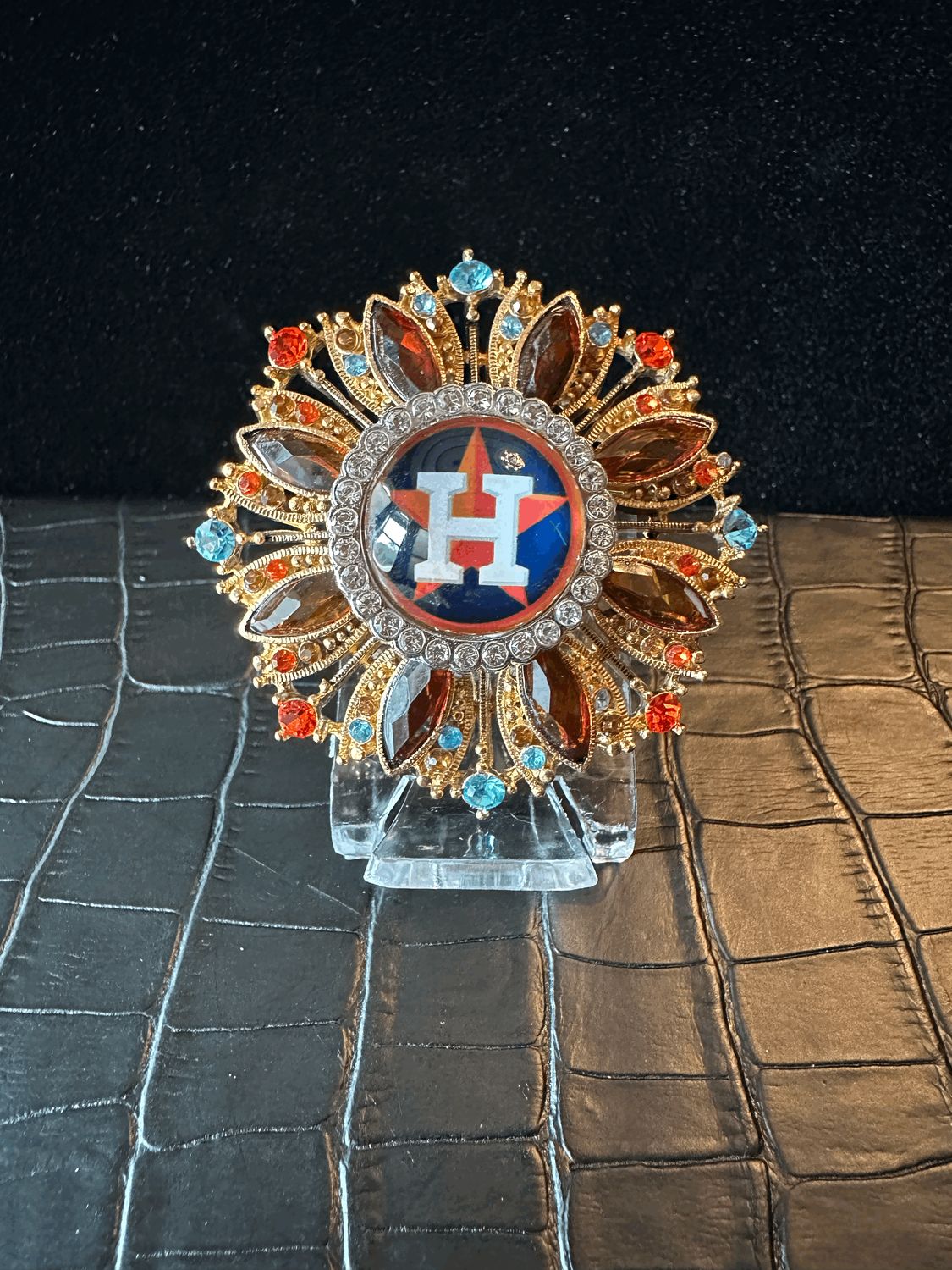 Houston Astros Bling Pin Brooch