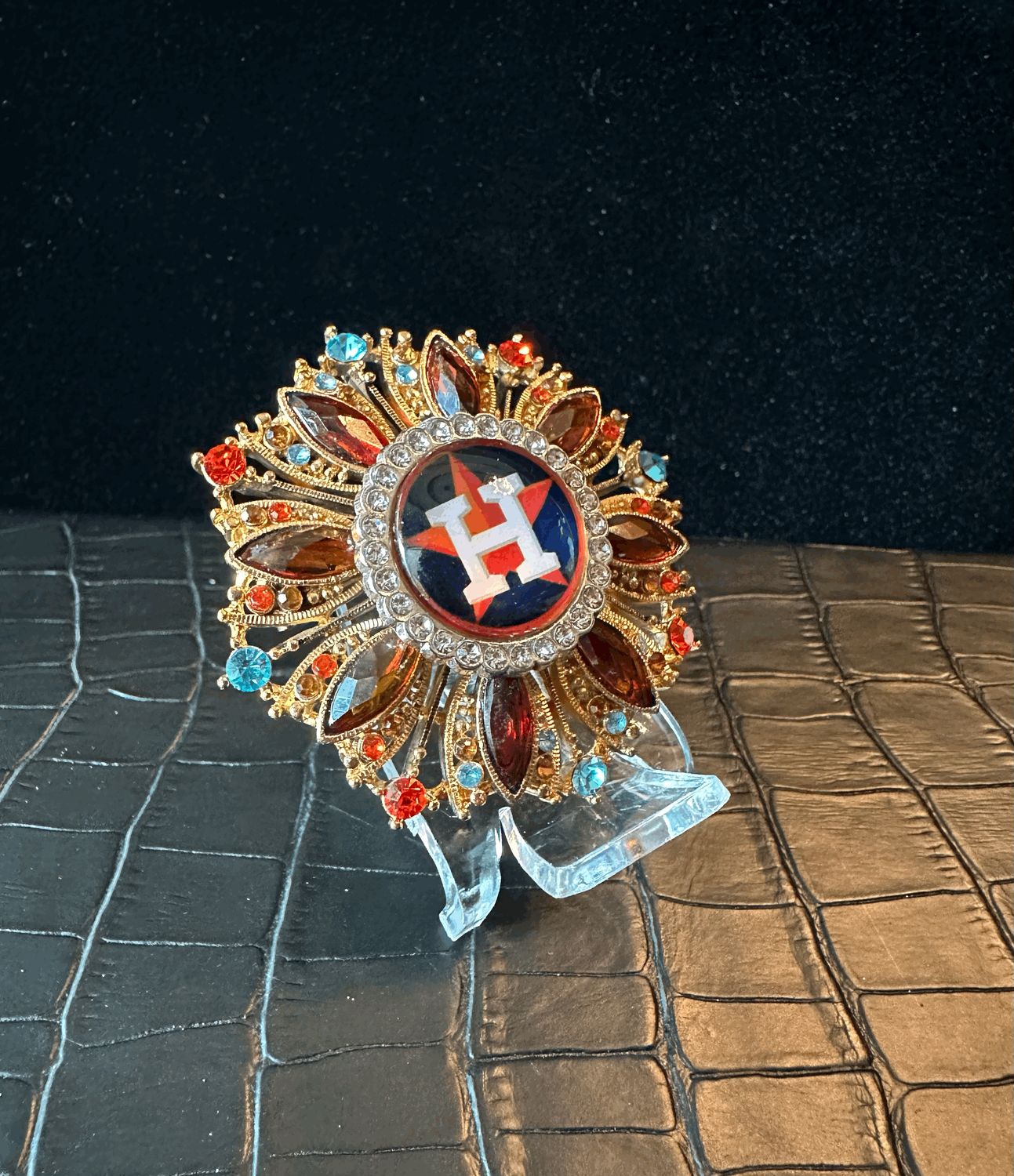 Houston Astros Bling Pin Brooch
