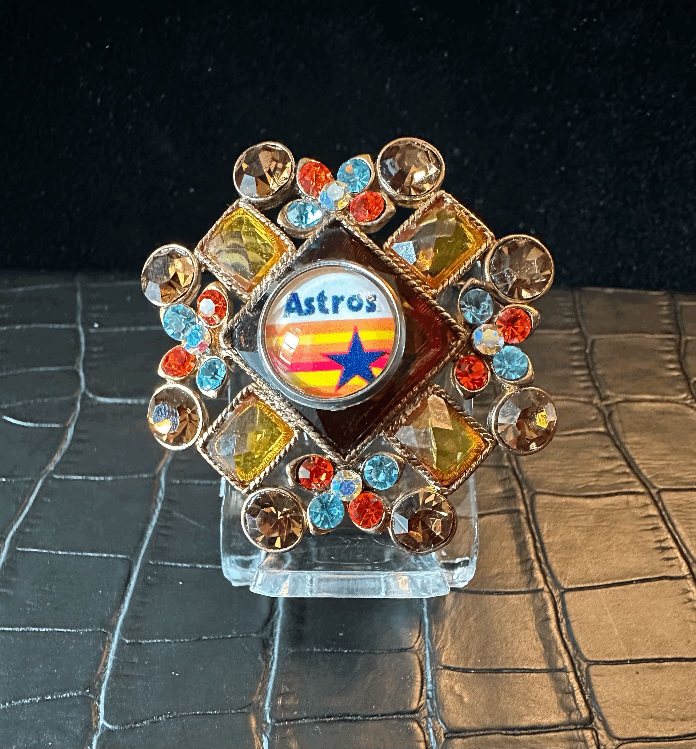 Houston Astros Bling Pin Brooch