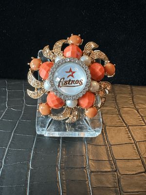 Houston Astros Bling Pin Brooch