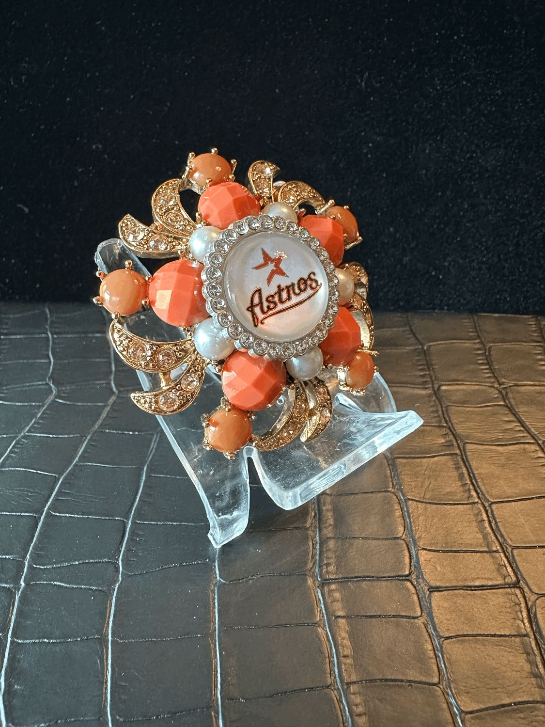 Houston Astros Bling Pin Brooch