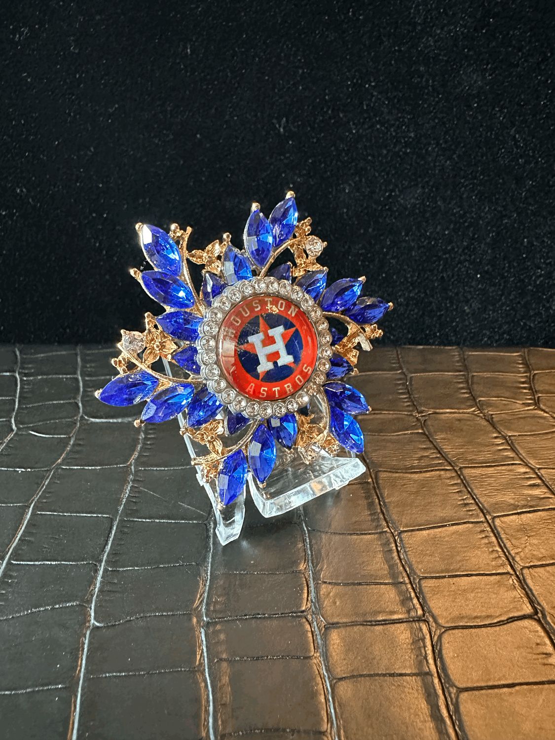 Houston Astros Bling Pin Brooch
