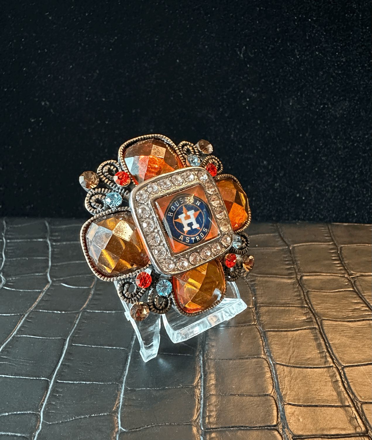 Houston Astros Bling Pin Brooch