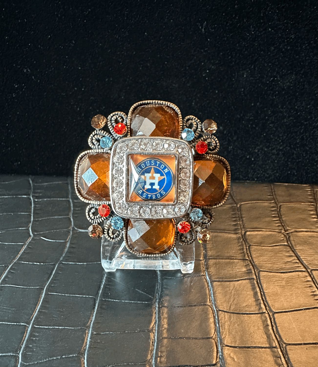 Houston Astros Bling Pin Brooch