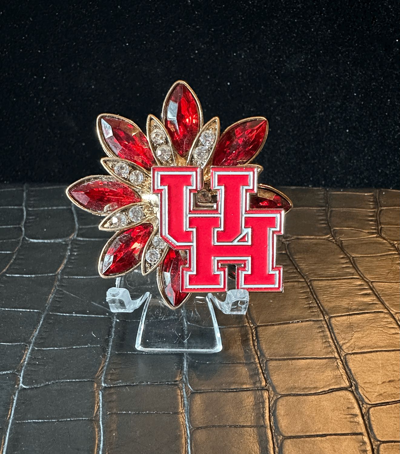 UH University of Houston Bling Pin Brooch