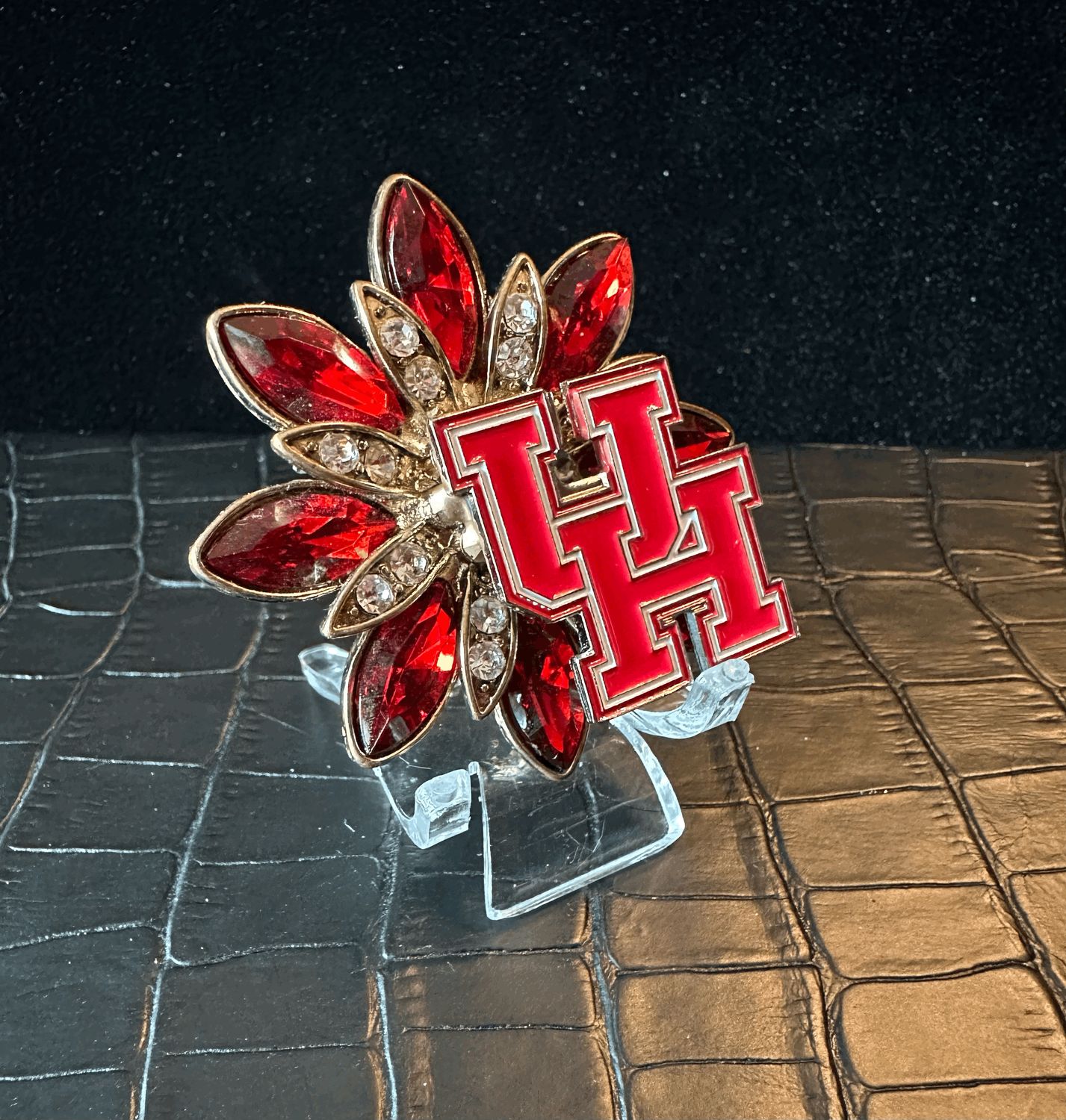 UH University of Houston Bling Pin Brooch