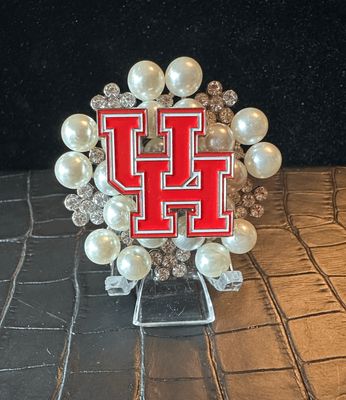 UH University of Houston Bling Pin Brooch