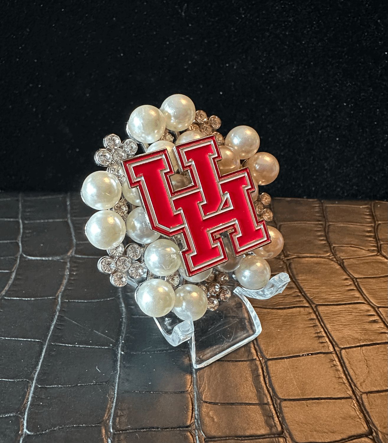 UH University of Houston Bling Pin Brooch