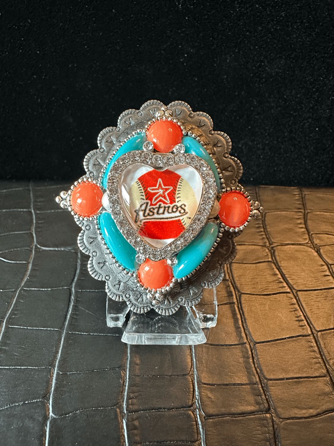 Houston Astros Bling Pin Brooch