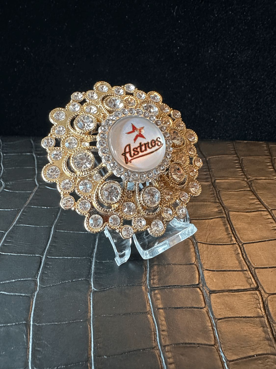 Houston Astros Bling Pin Brooch
