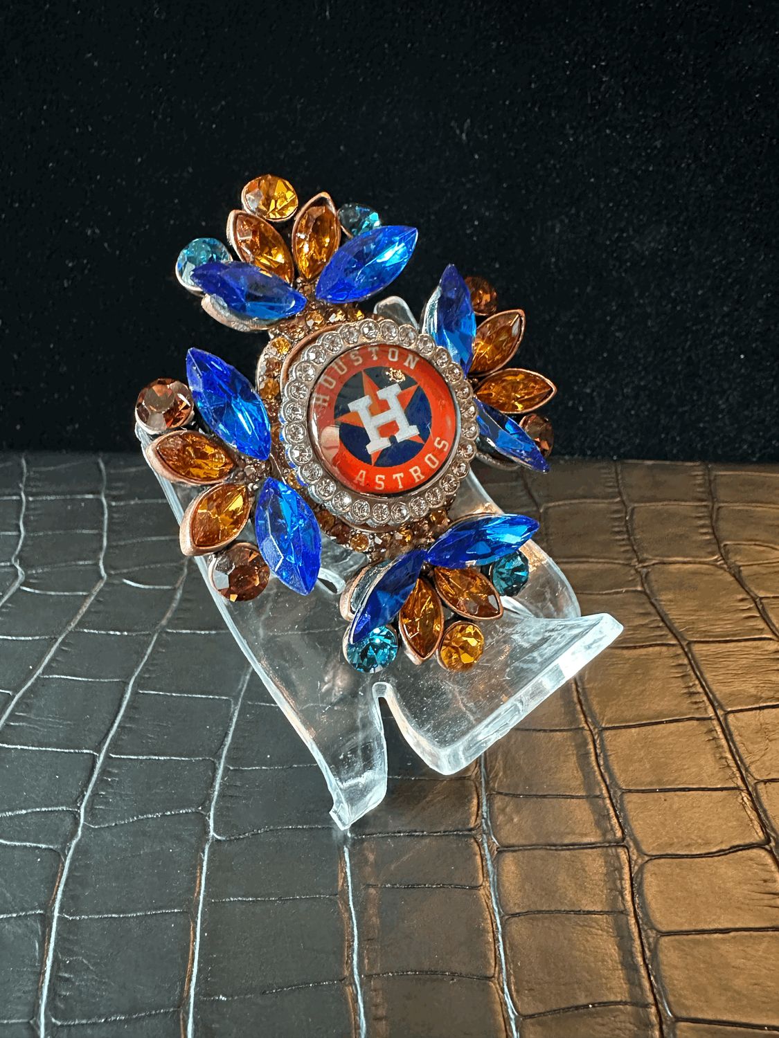 Houston Astros Bling Pin Brooch
