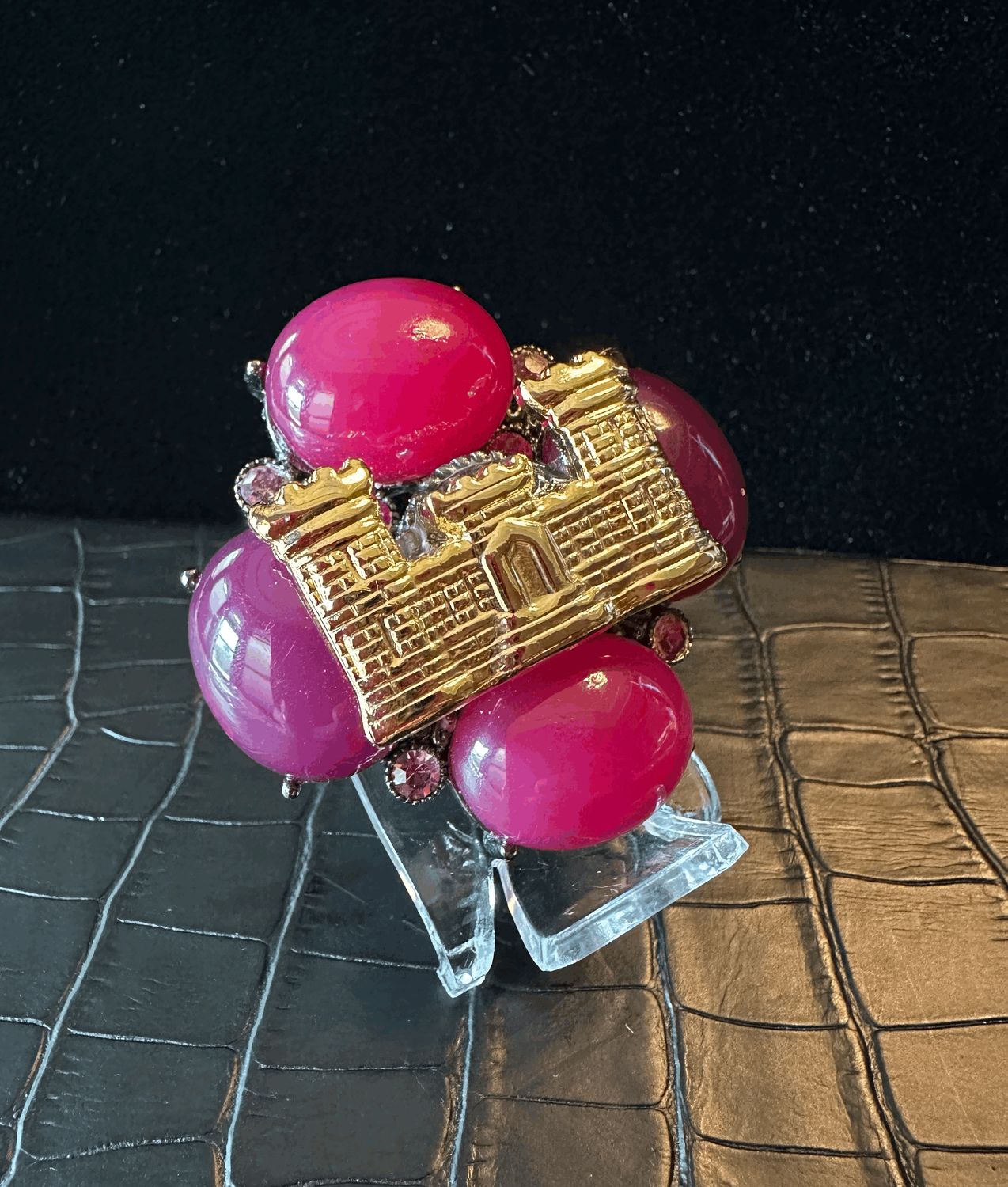 US Army Engineer Bling Pin Brooch