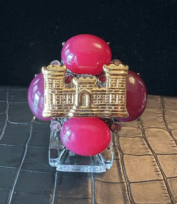 US Army Engineer Bling Pin Brooch
