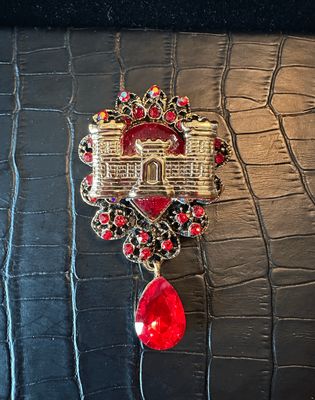 US Army Engineer Bling Pin Brooch
