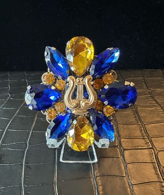 US Navy Band Bling Pin Brooch