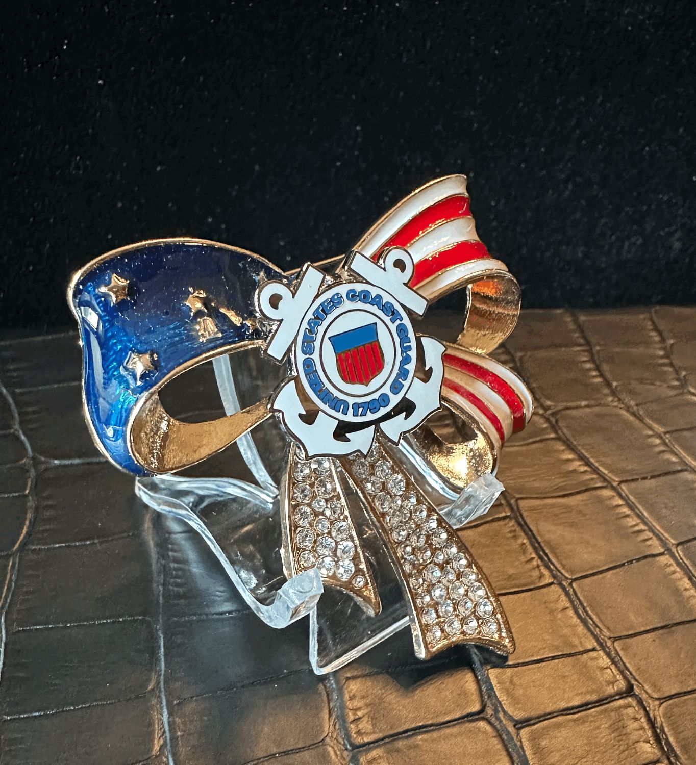 US Coast Guard Bling Pin Brooch