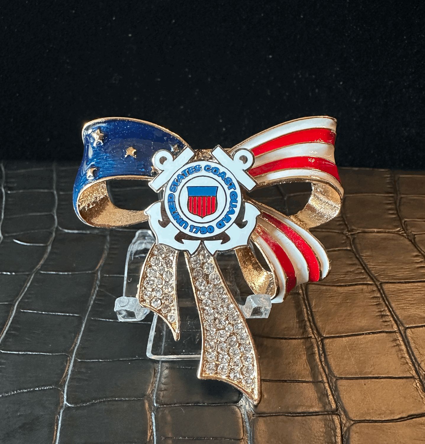 US Coast Guard Bling Pin Brooch