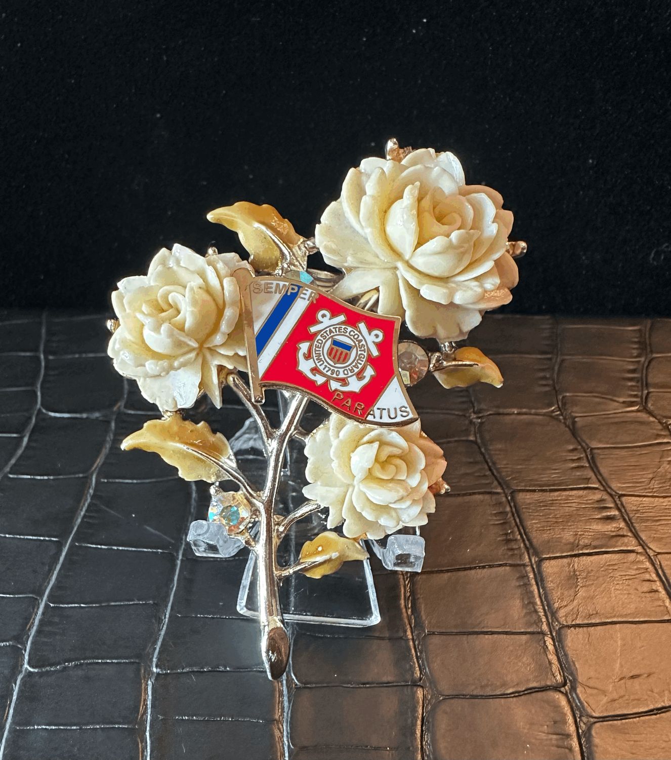 US Coast Guard Bling Pin Brooch