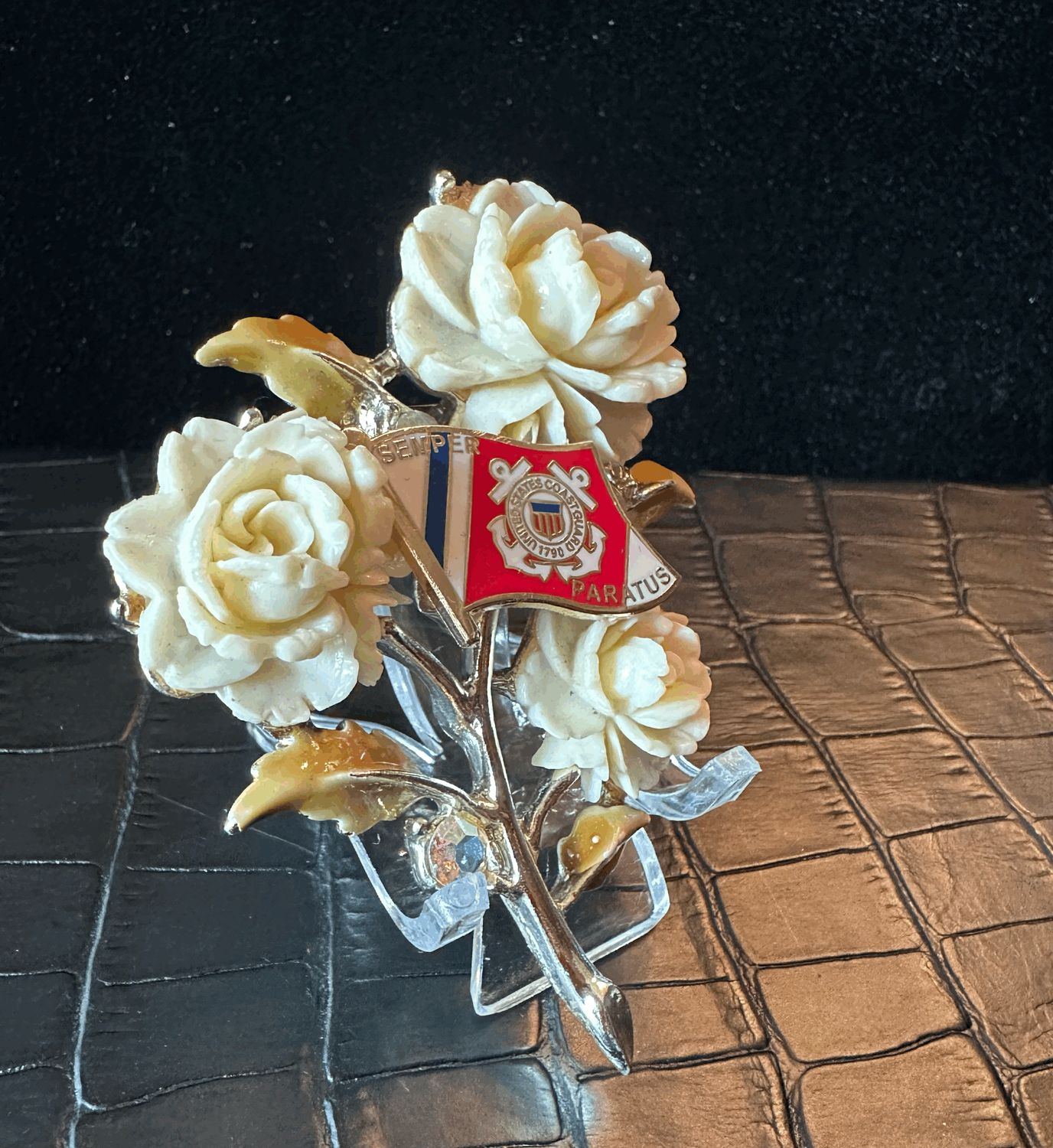 US Coast Guard Bling Pin Brooch