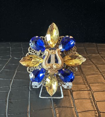 US Army Band Bling Pin Brooch