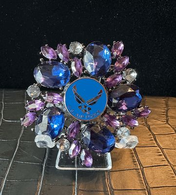 US Air Force Bling Pin Brooch