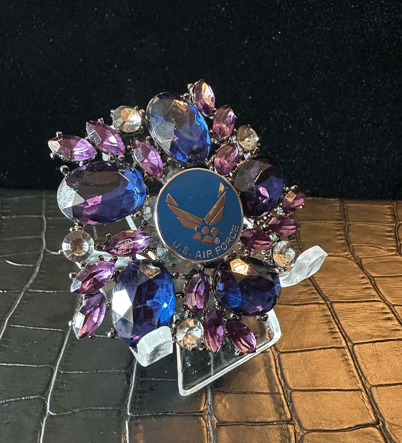 US Air Force Bling Pin Brooch