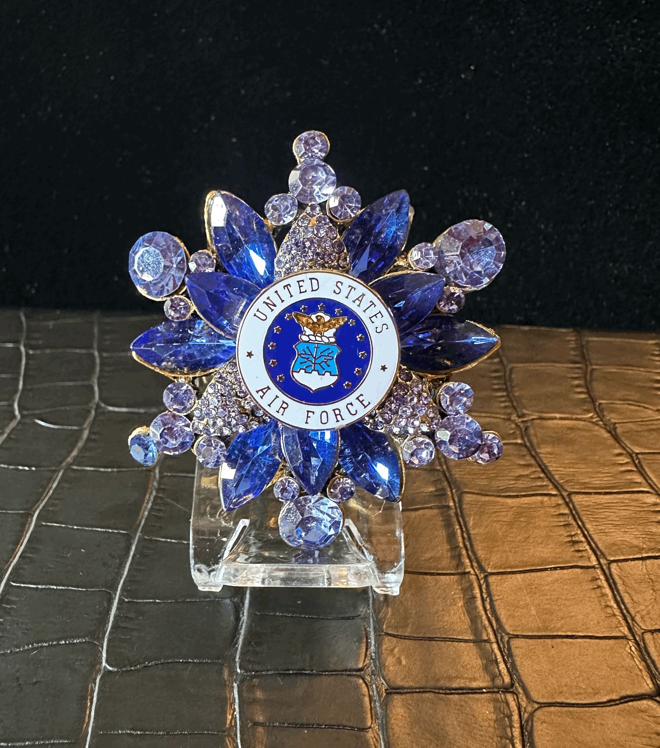 US Air Force Bling Pin Brooch