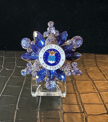 US Air Force Bling Pin Brooch