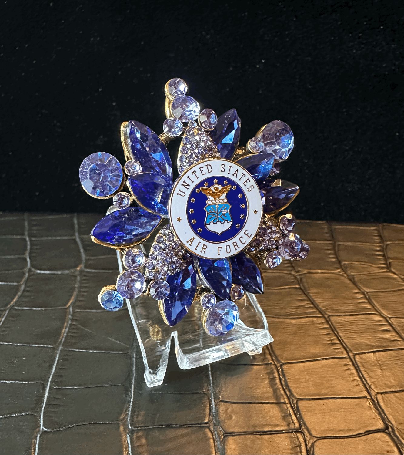 US Air Force Bling Pin Brooch