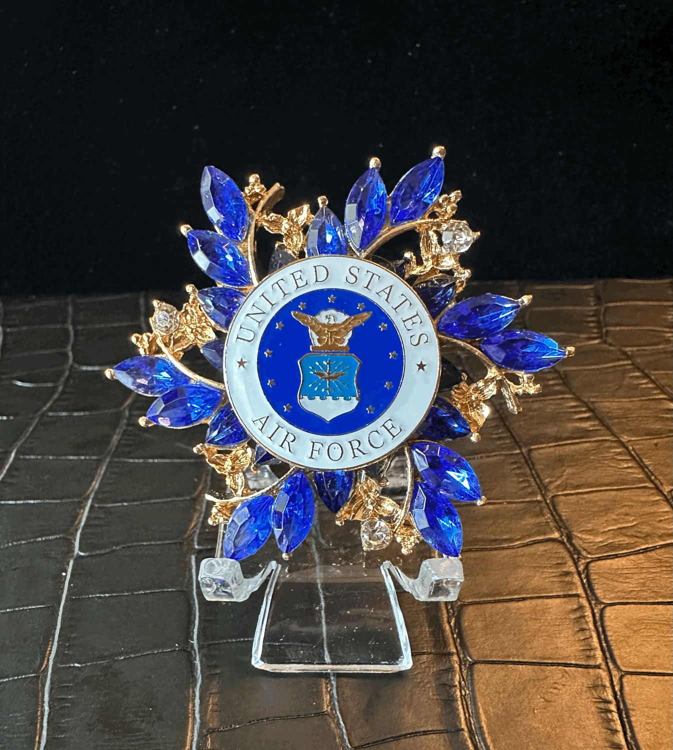 US Air Force Bling Pin Brooch