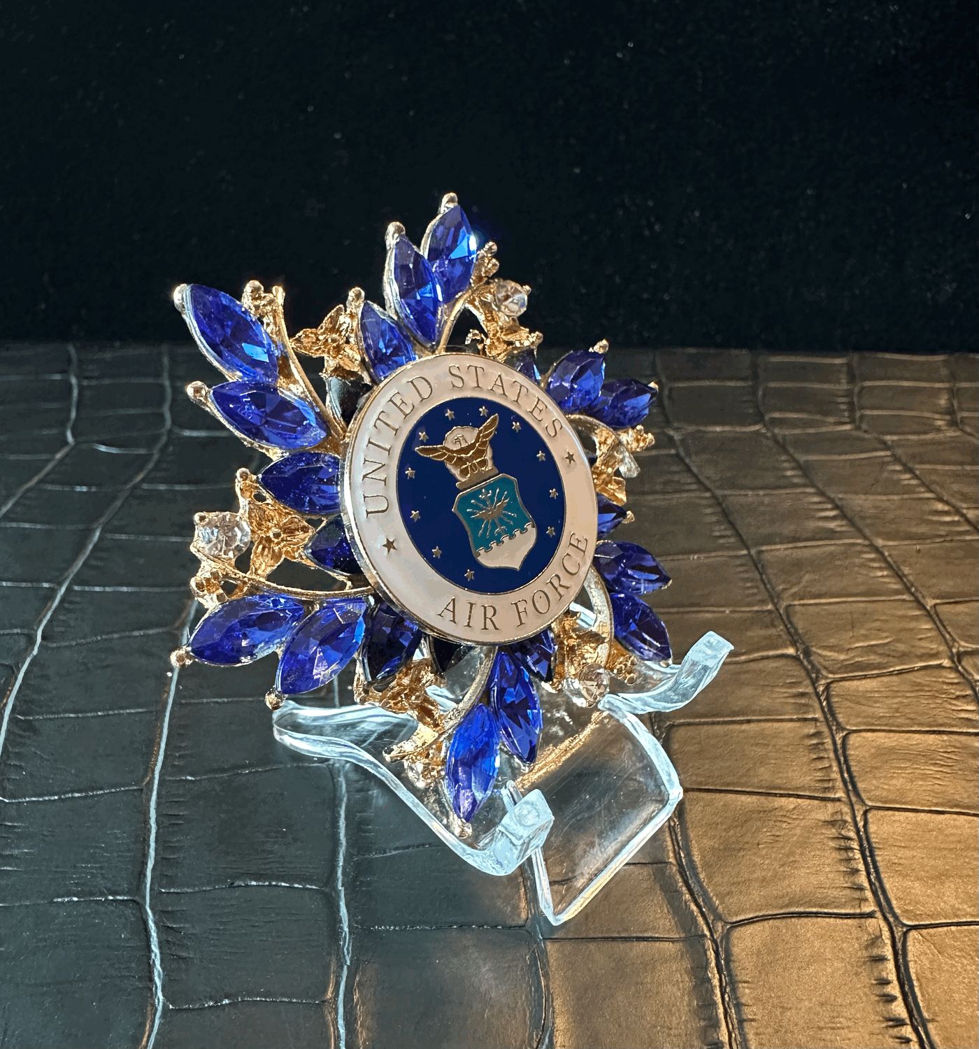 US Air Force Bling Pin Brooch