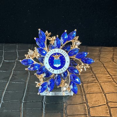 US Air Force Bling Pin Brooch