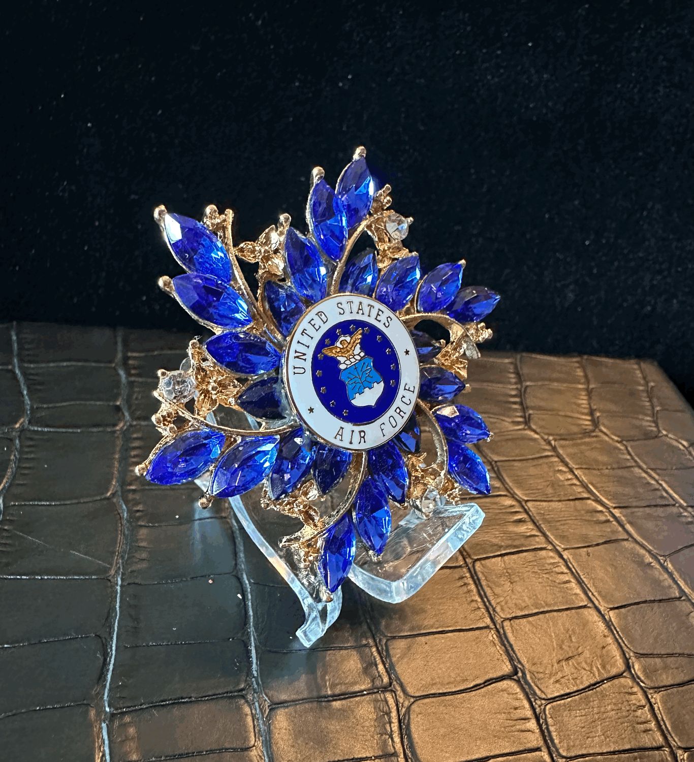 US Air Force Bling Pin Brooch