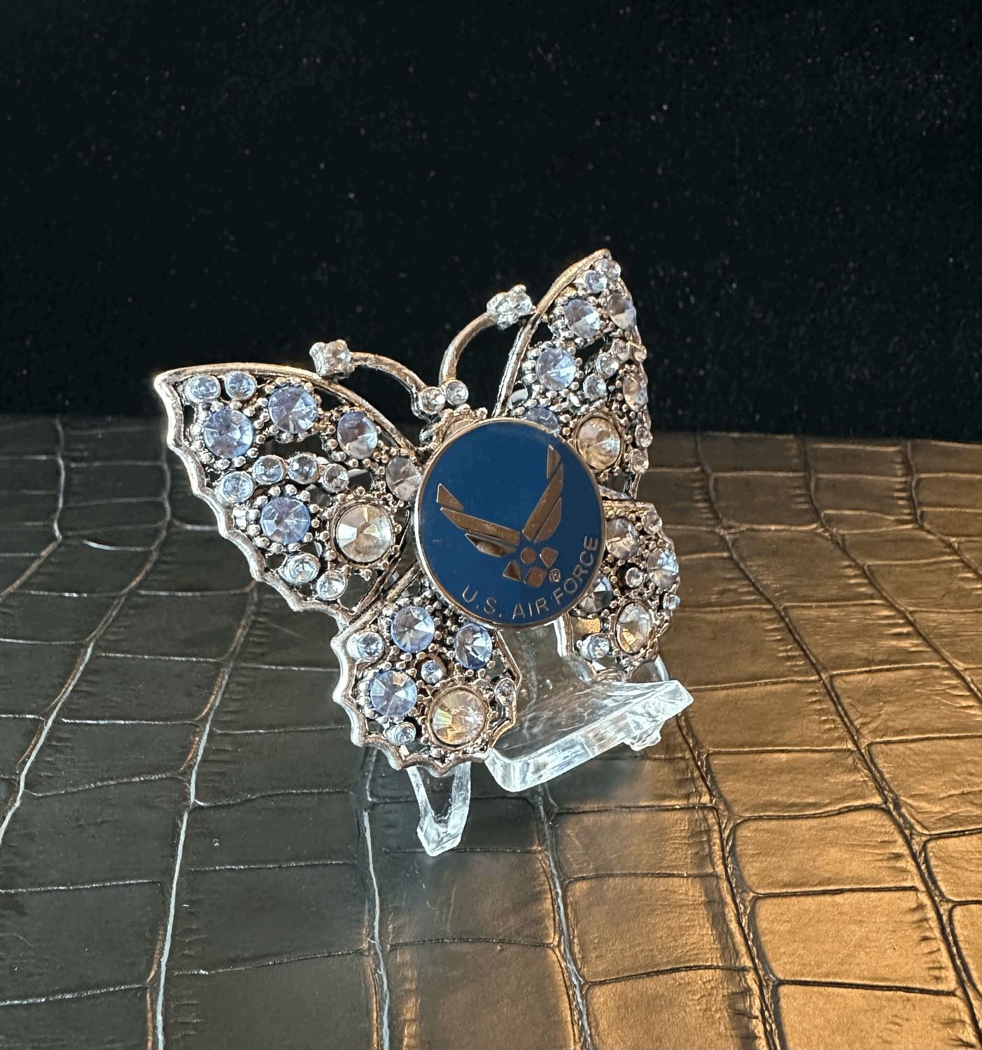 US Air Force Bling Pin Brooch