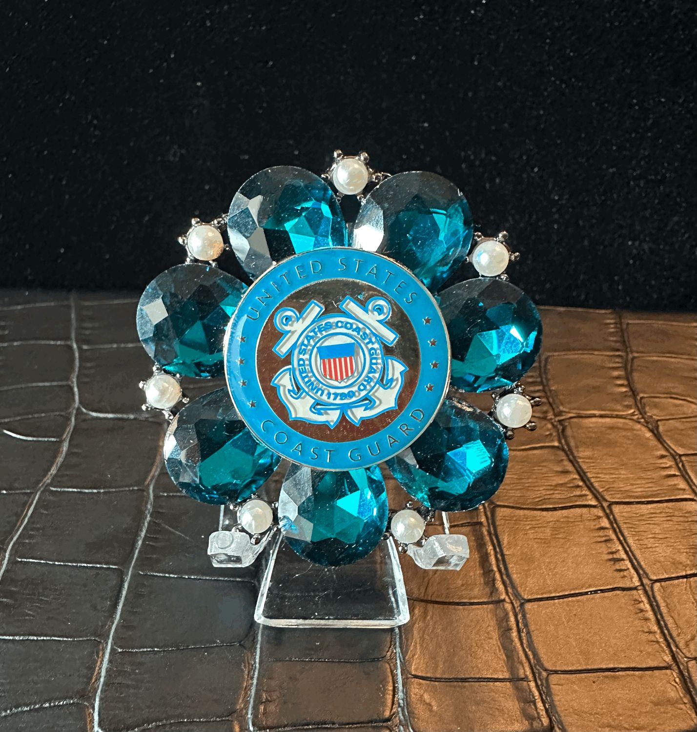 US Coast Guard Bling Pin Brooch