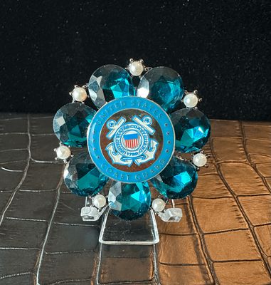 US Coast Guard Bling Pin Brooch