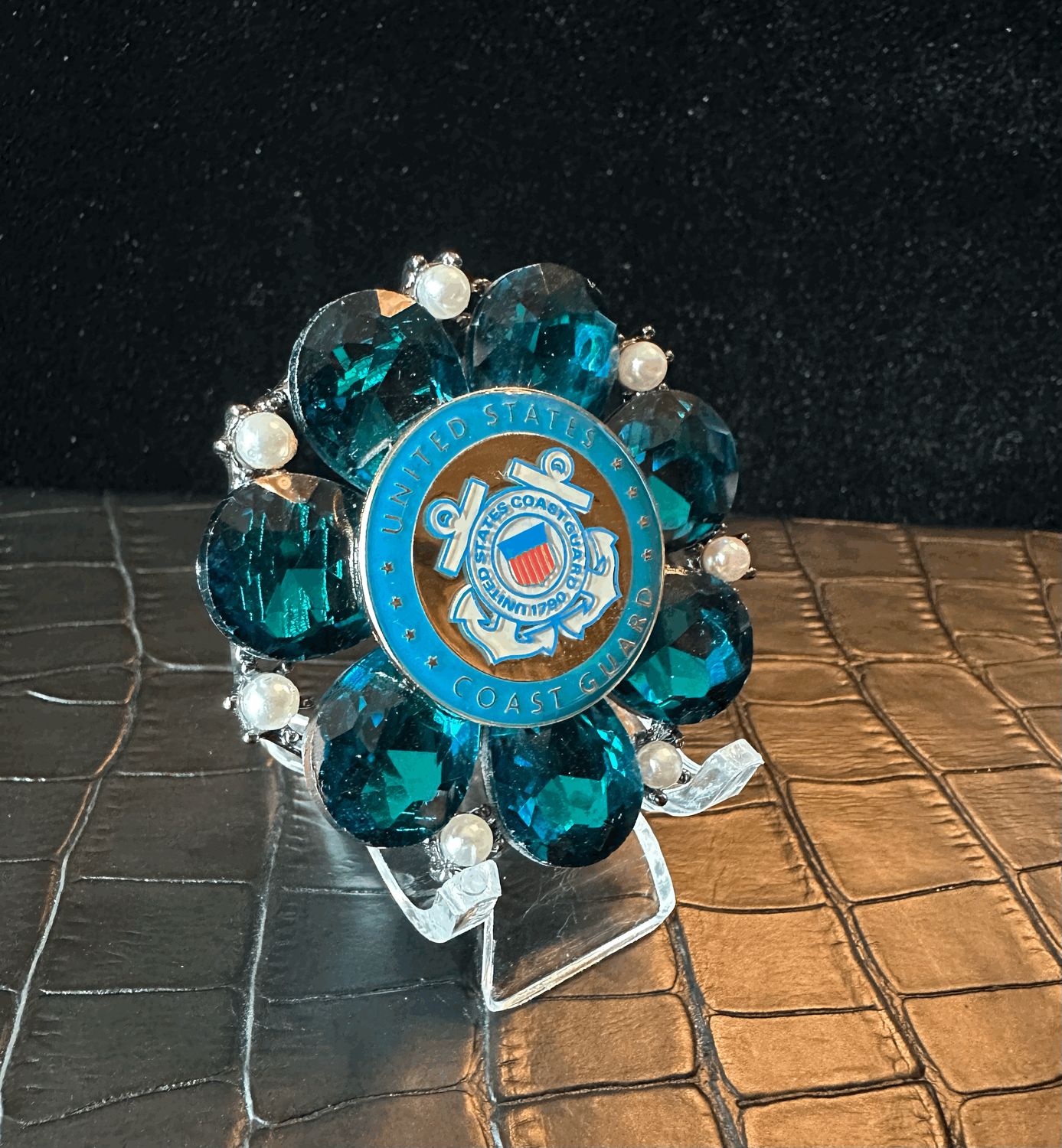 US Coast Guard Bling Pin Brooch