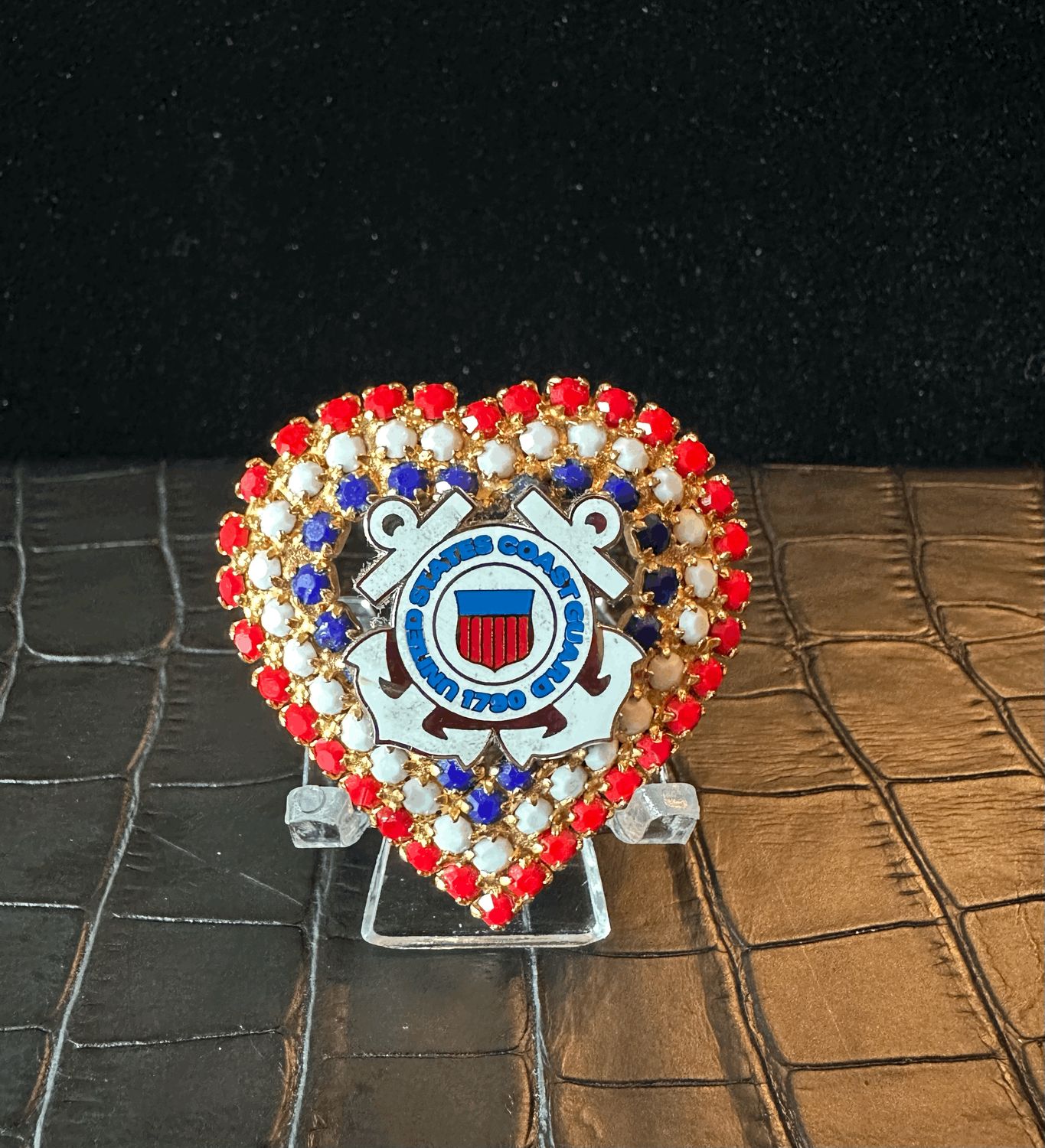 US Coast Guard Bling Pin Brooch