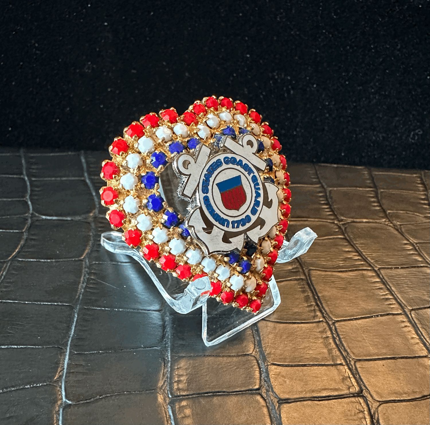 US Coast Guard Bling Pin Brooch