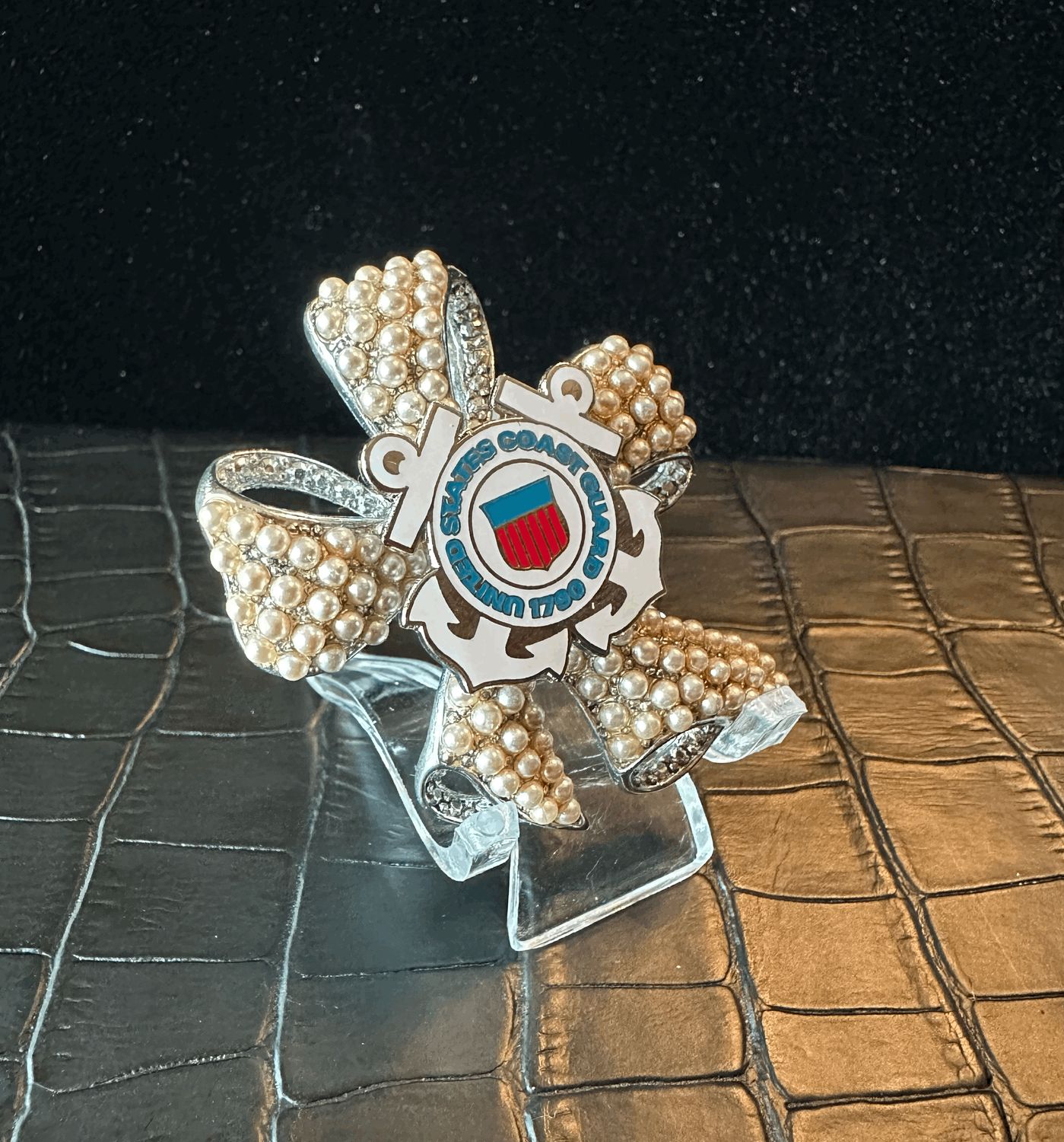 US Coast Guard Bling Pin Brooch