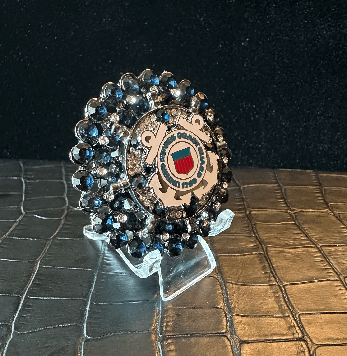 US Coast Guard Bling Pin Brooch
