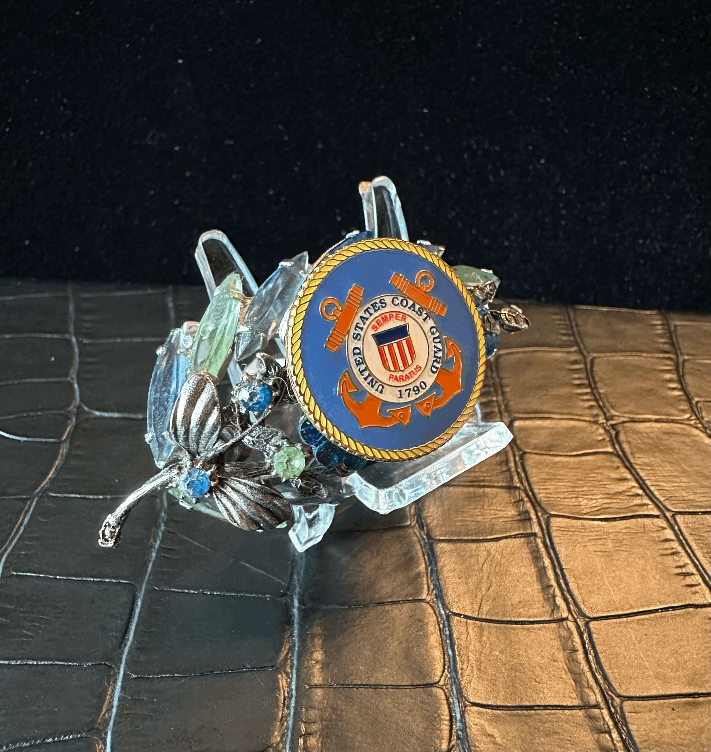 US Coast Guard Bling Pin Brooch
