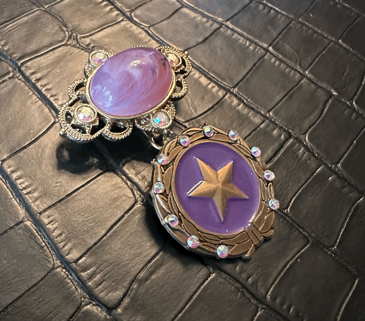 Gold Star Mother Bling Pin Brooch