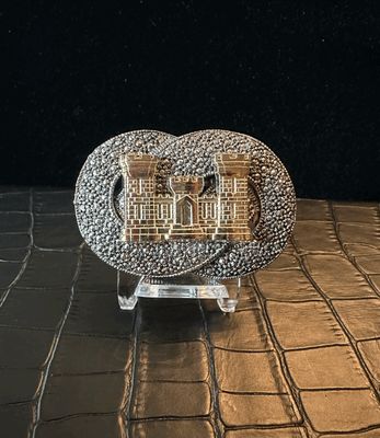 US Army Engineer Bling Pin Brooch