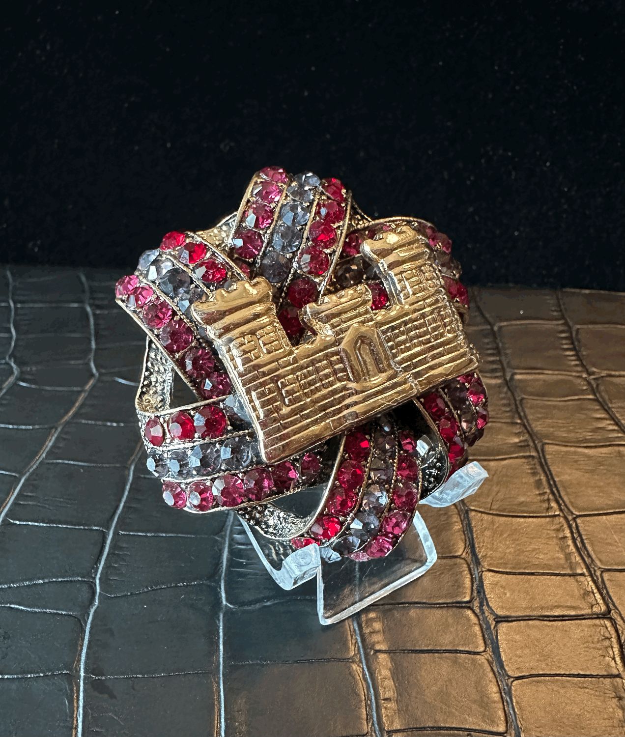 US Army Engineer Bling Pin Brooch